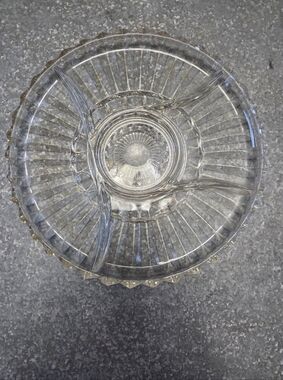 Indiana Glass Vintage Clear Glass 5 Section Relish Dish